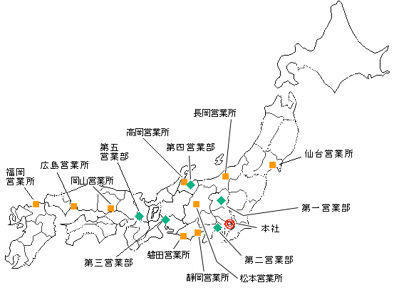 プレシジョンパーツ事業拠点地図